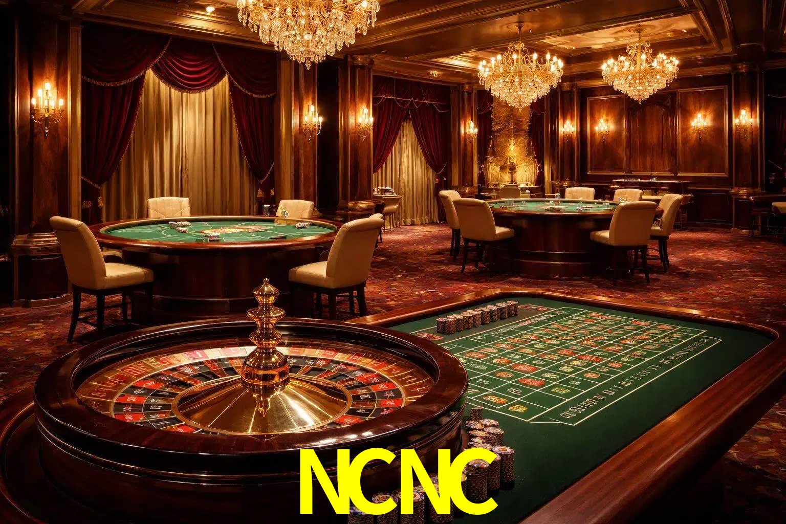 Una escena premium de mesa de casino en vivo con cartas, elementos de ruleta y un ambiente pulido de estudio de transmisión.